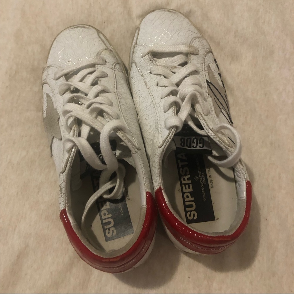 Golden Goose superstar cracked leather sneakers, EUC - Picture 6 of 10